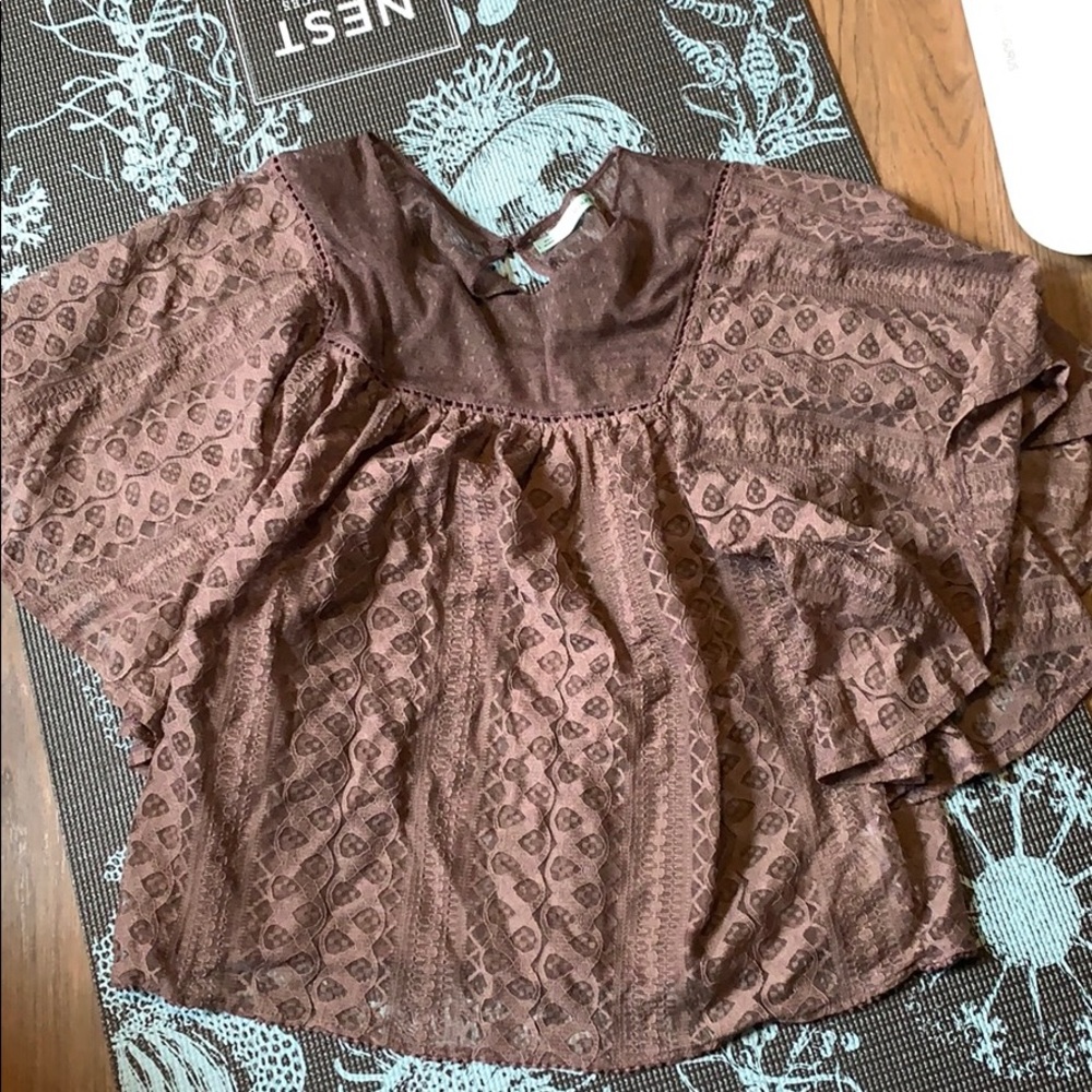 Flowy see through top